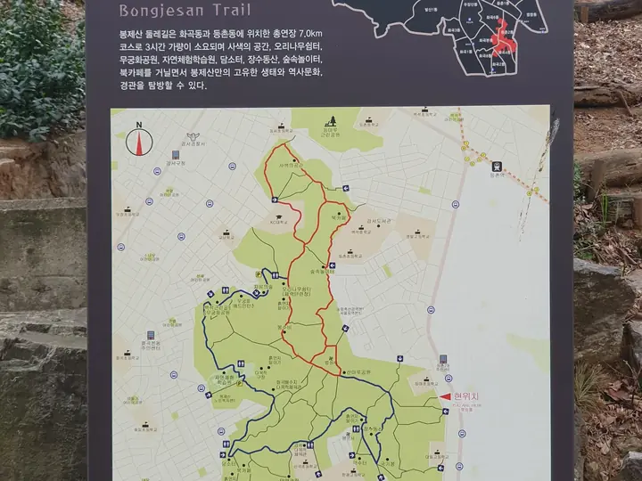 봉제산 둘레길 안내판