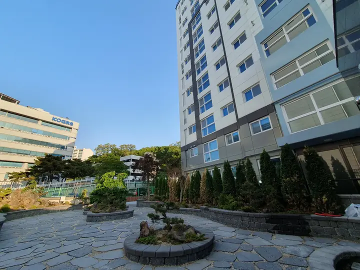 판석 정원과 동 전경