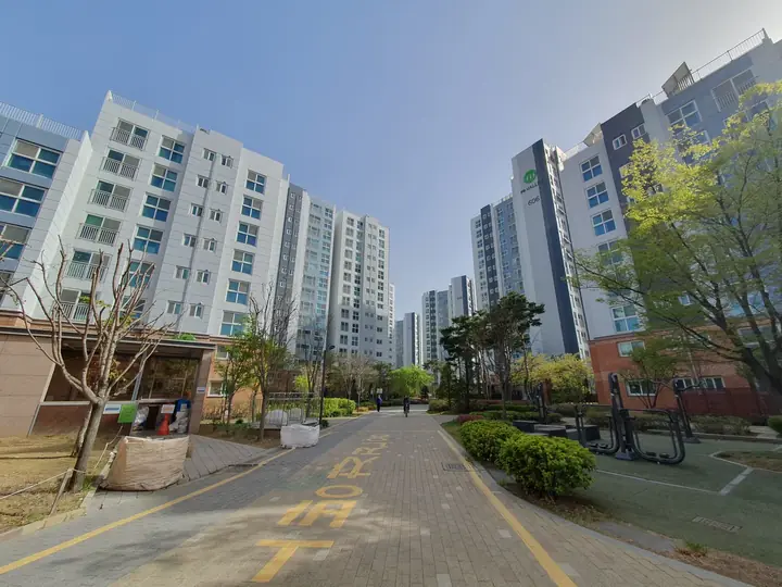 동 사이로 난 단지 안 길